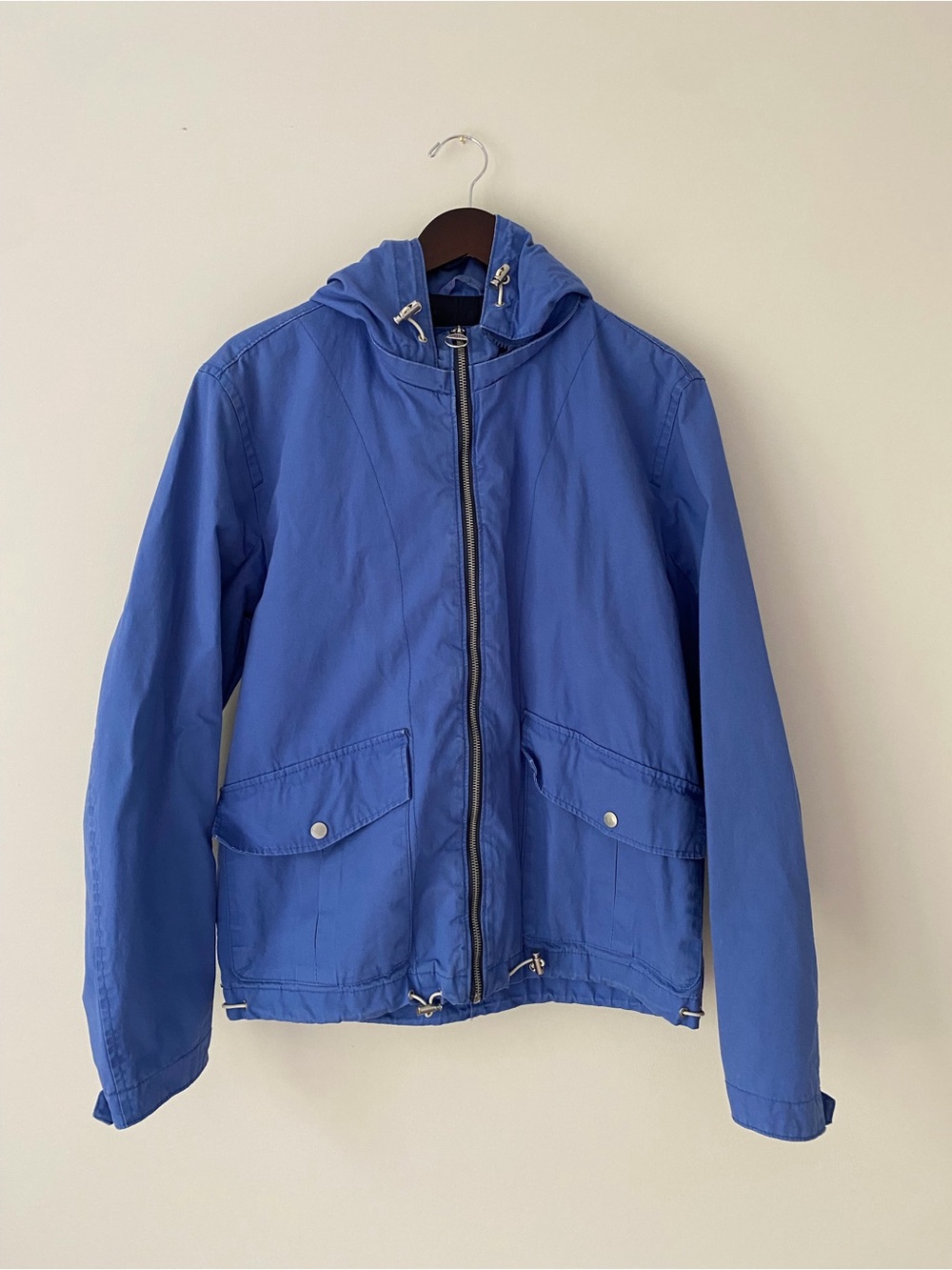 Men's Hooded Windbreaker Jacket in Blue